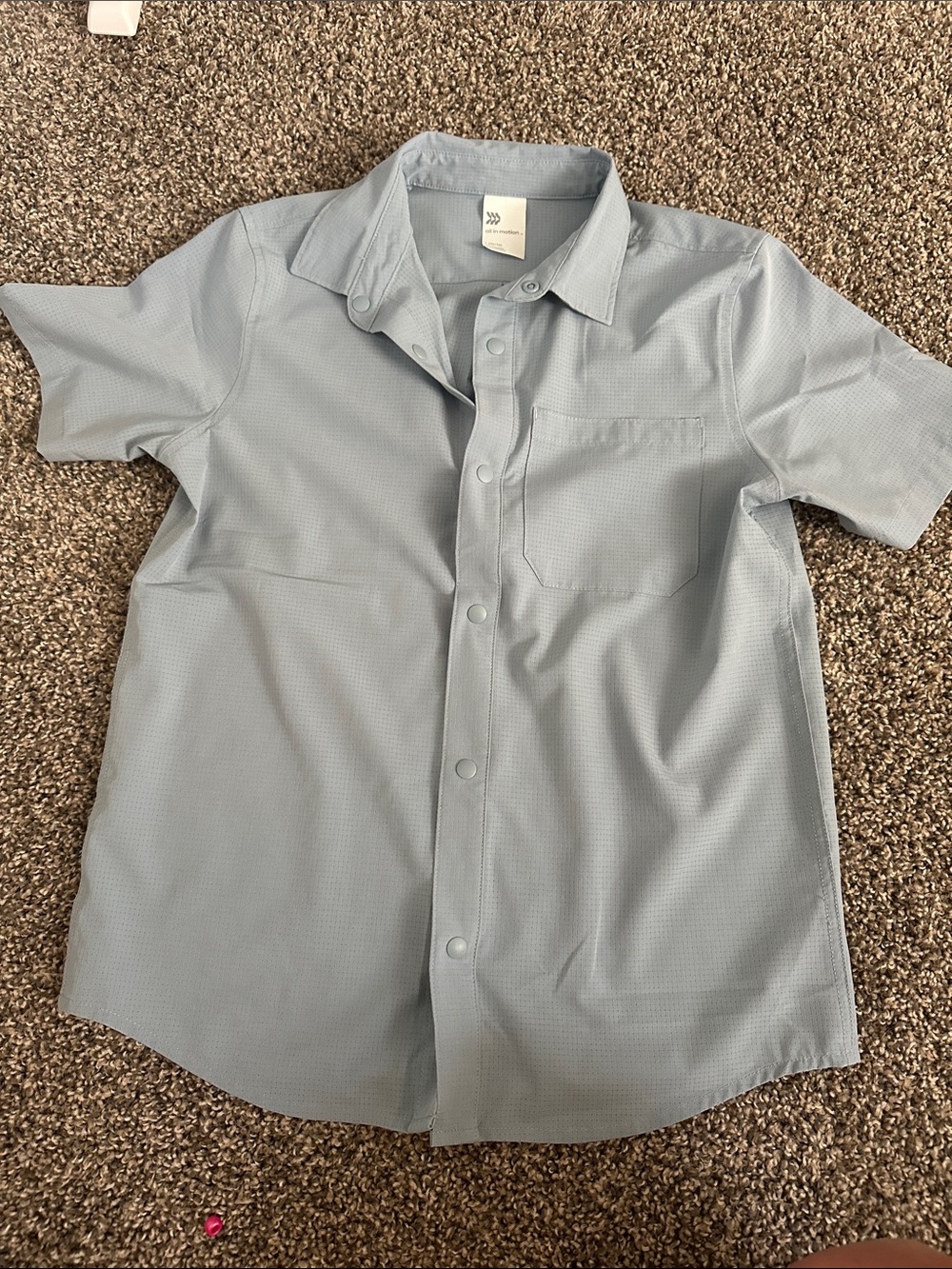 all in motion Light Blue Short-Sleeve Button-Up Shirt